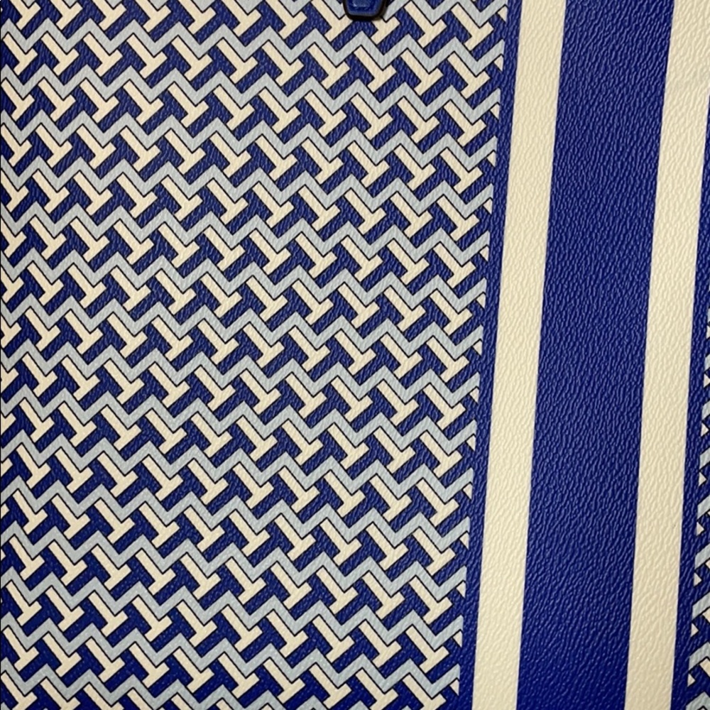 Tory Burch T Zag Tote Blue NWT - Picture 6 of 9